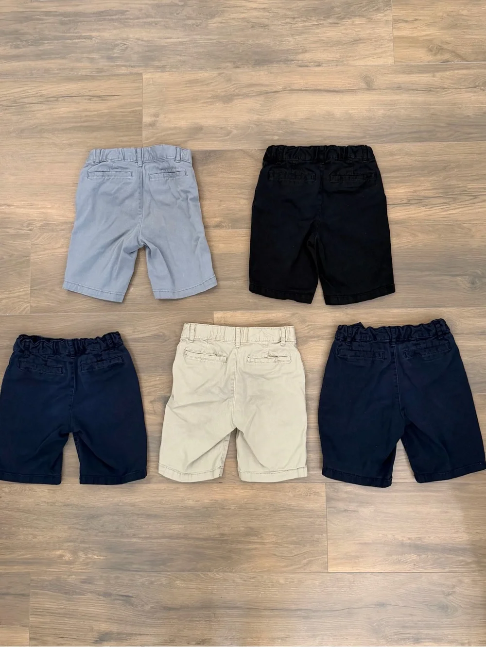 The Children's Place Chino Shorts in Navy, Gray, Black, and Khaki